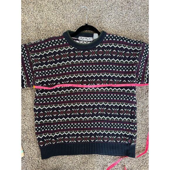 Vintage Bugle Boy Earth Tone Grandapa Pullover Sweater - Picture 6 of 9